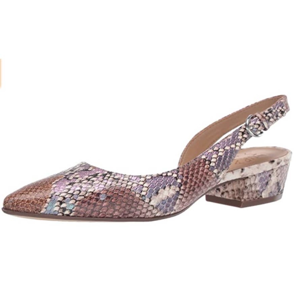 Naturalizer Banks Snakeskin Slingback Pump Pastel Snake Womens Size 6M Chic